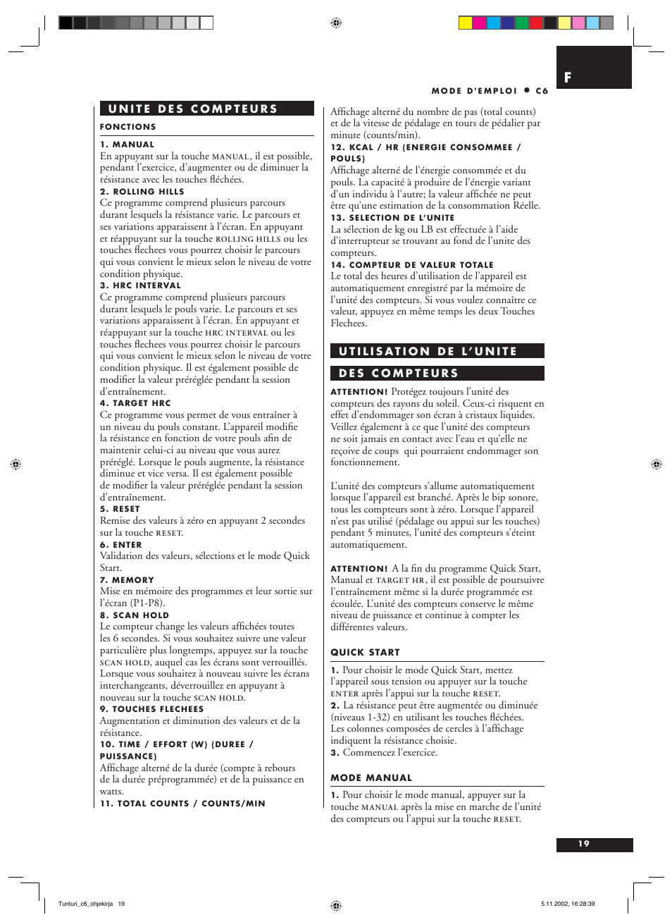 Tunturi C6 User Manual | Page 19 / 60