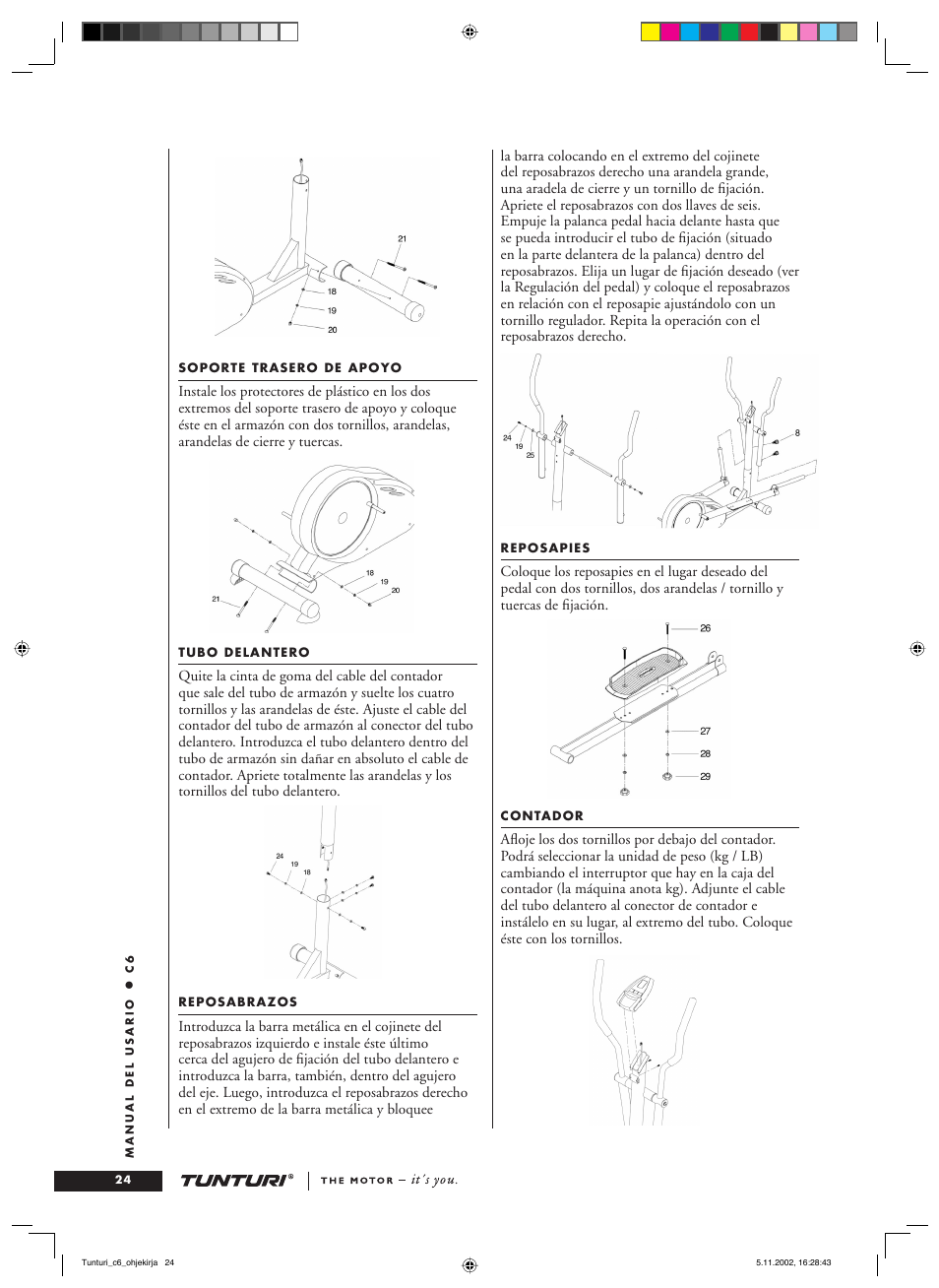 Tunturi C6 User Manual | Page 24 / 60