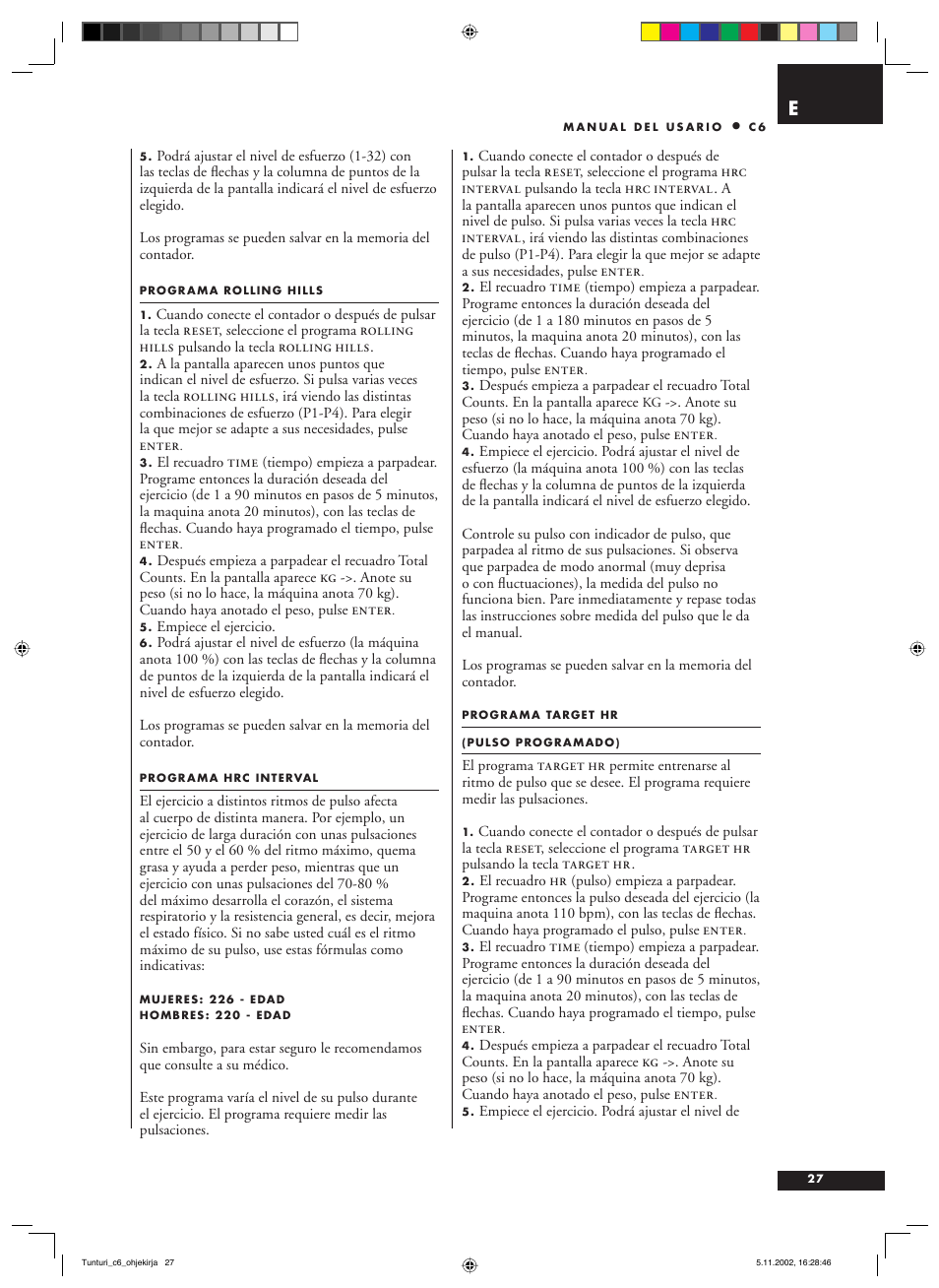 Tunturi C6 User Manual | Page 27 / 60