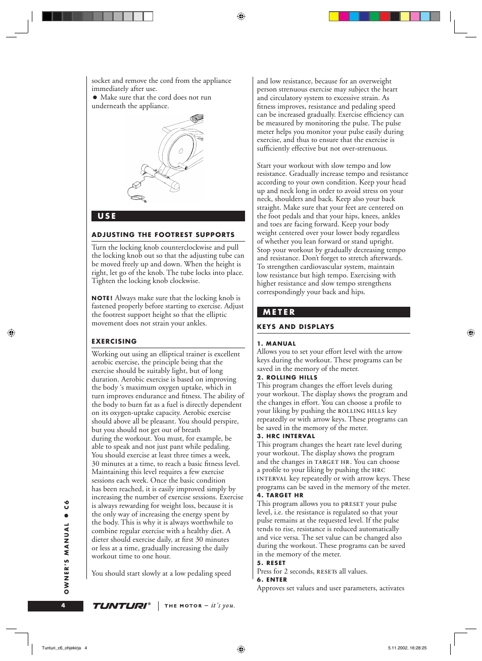 Tunturi C6 User Manual | Page 4 / 60