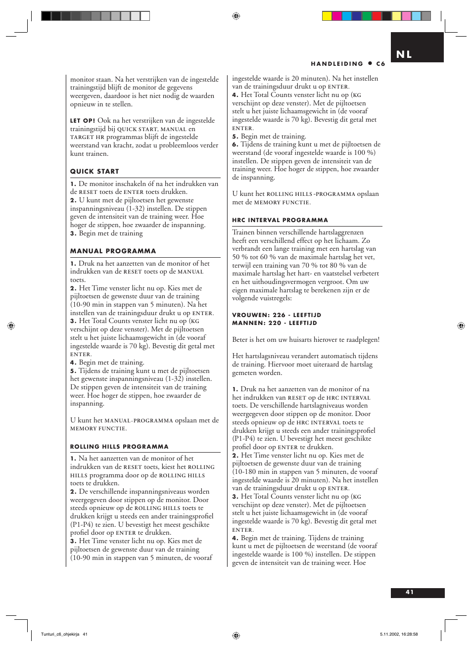 Tunturi C6 User Manual | Page 41 / 60