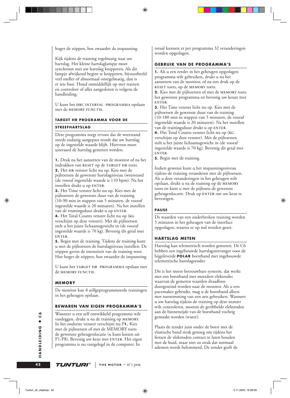 Tunturi C6 User Manual | Page 42 / 60