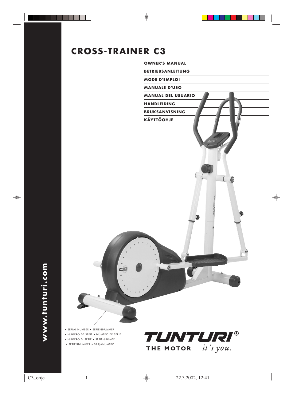 Tunturi C3 User Manual | 42 pages