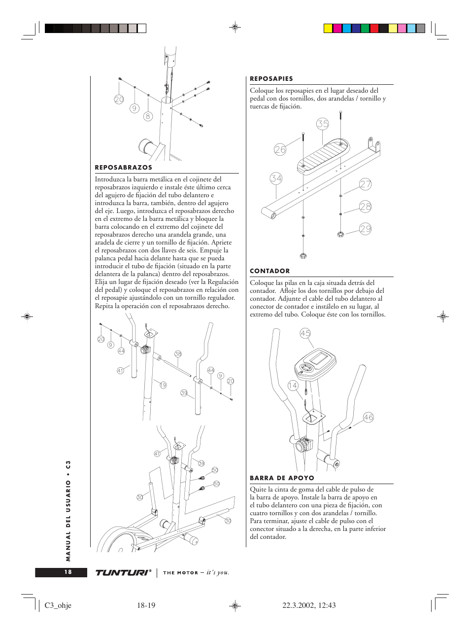 Tunturi C3 User Manual | Page 18 / 42