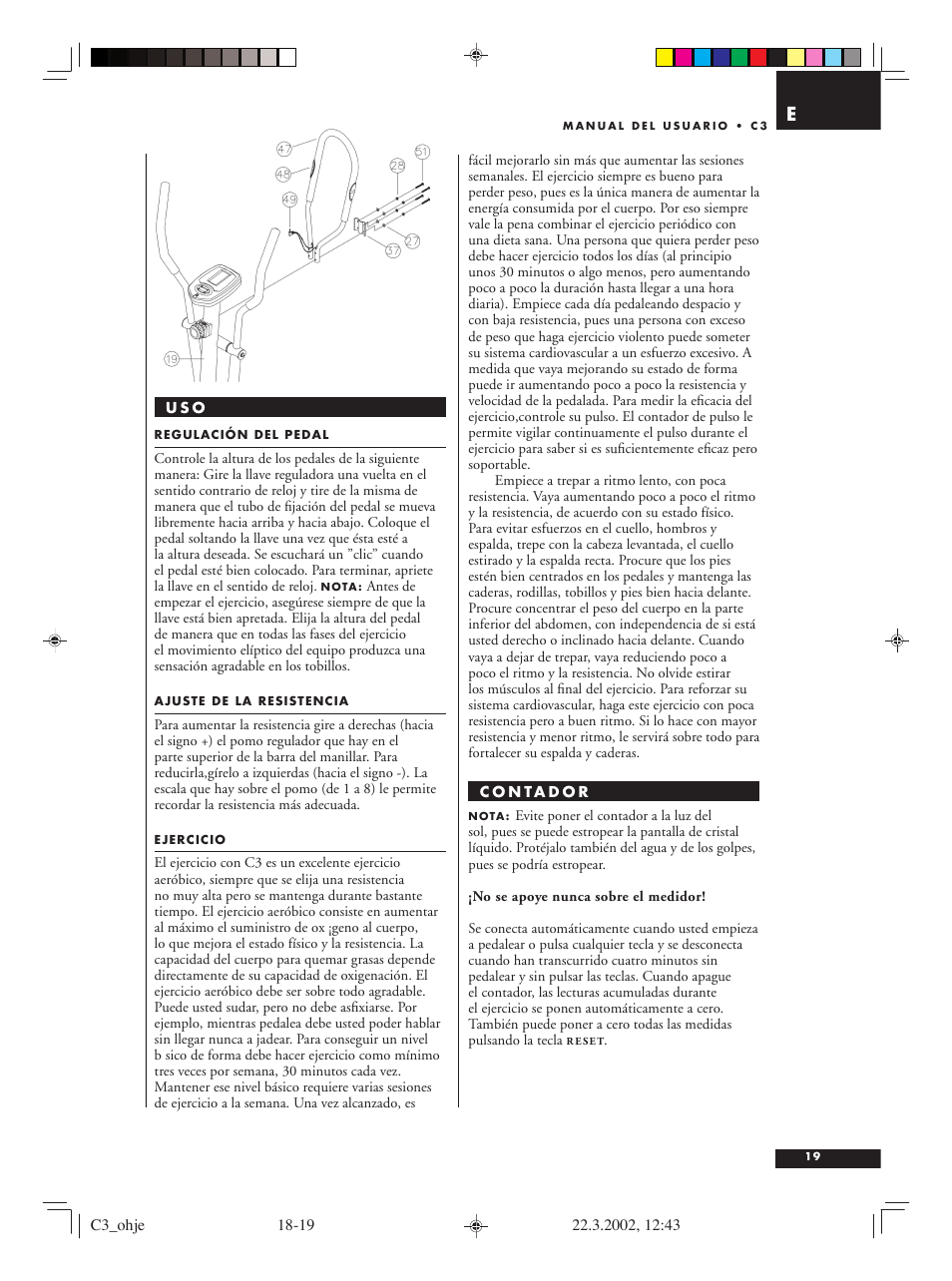 Tunturi C3 User Manual | Page 19 / 42