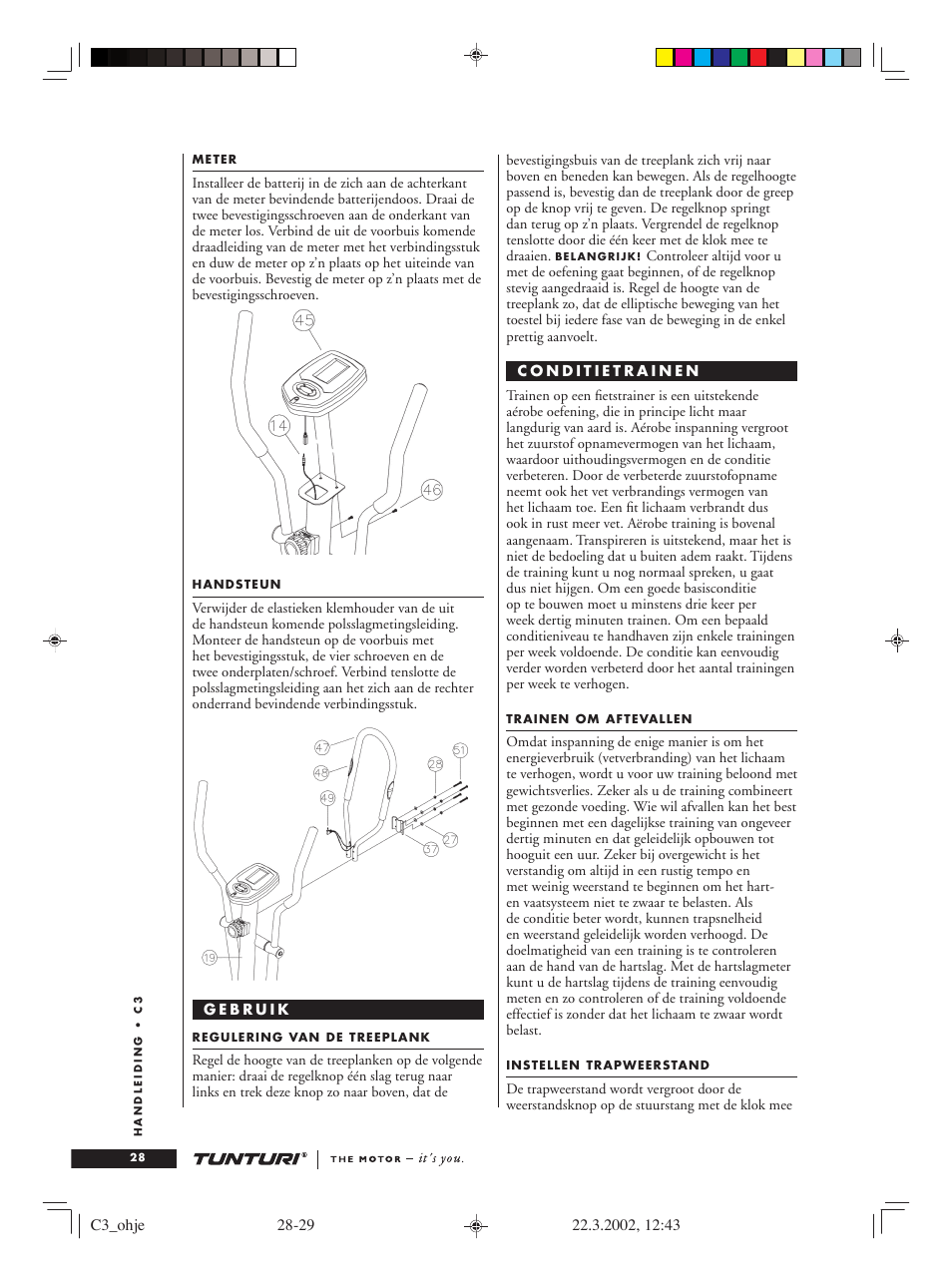 Tunturi C3 User Manual | Page 28 / 42