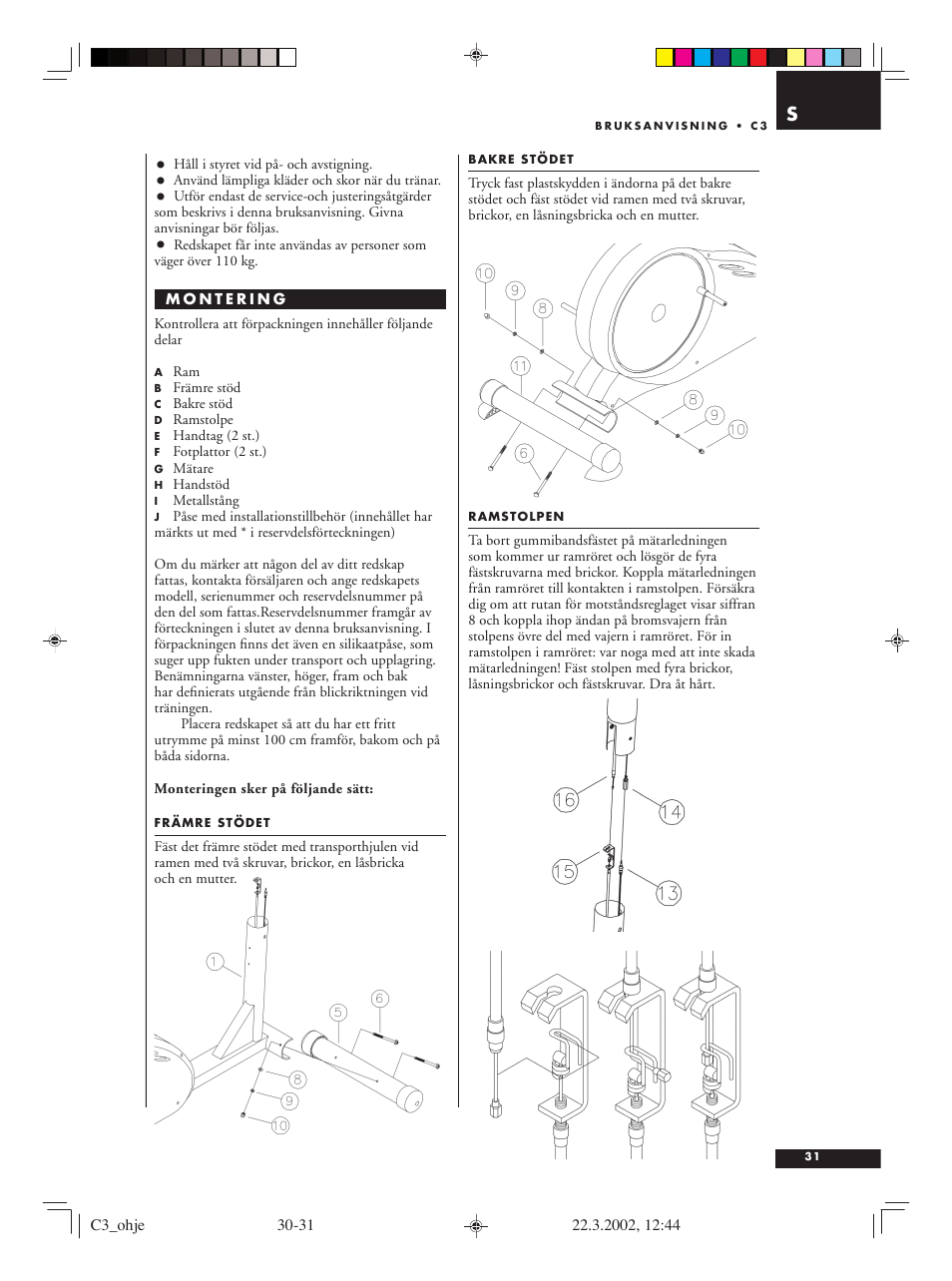 Tunturi C3 User Manual | Page 31 / 42