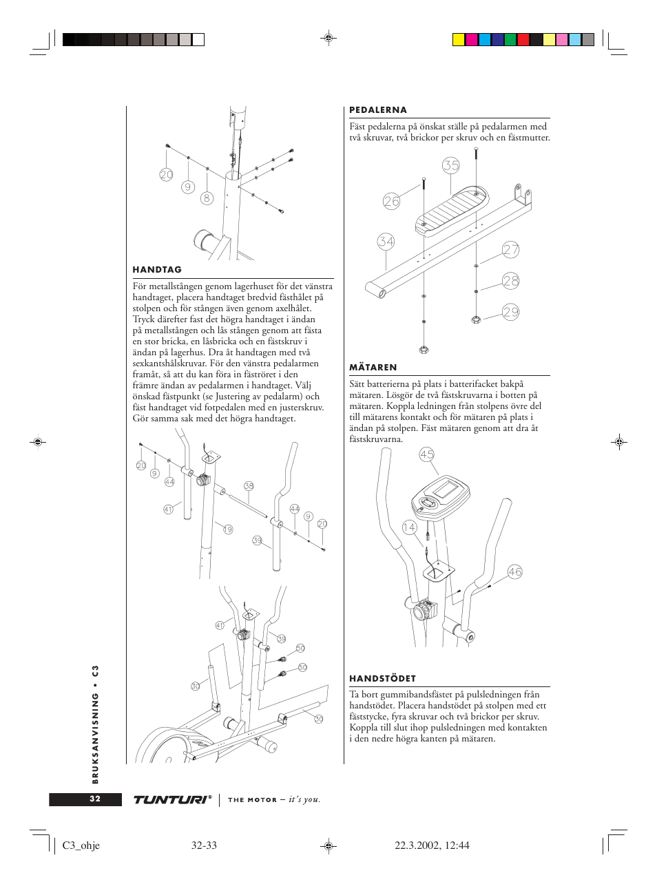 Tunturi C3 User Manual | Page 32 / 42