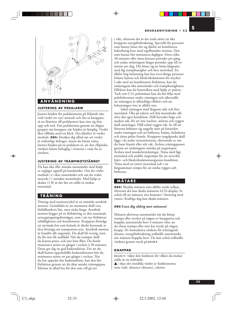 Tunturi C3 User Manual | Page 33 / 42