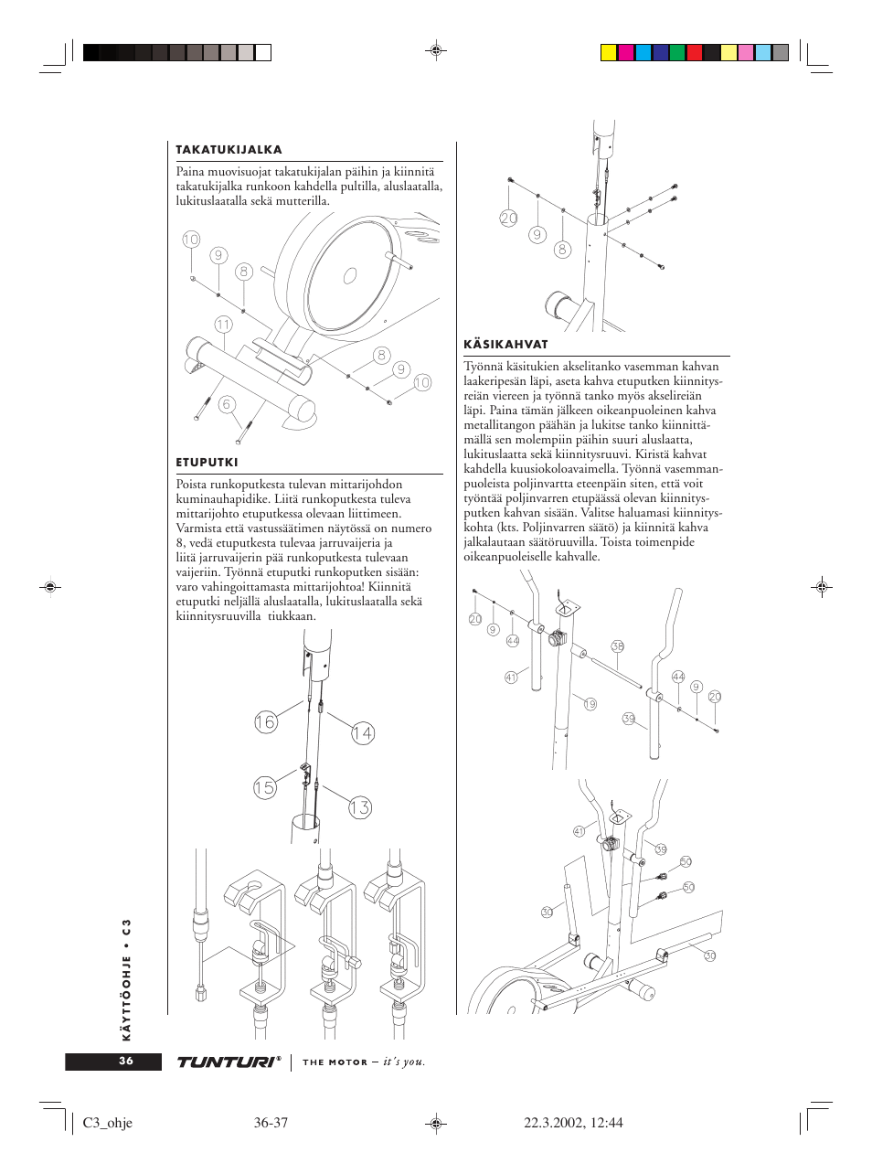 Tunturi C3 User Manual | Page 36 / 42