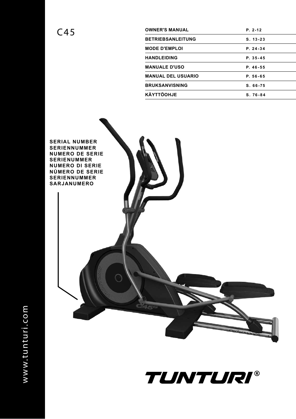 Tunturi C45 User Manual | 96 pages