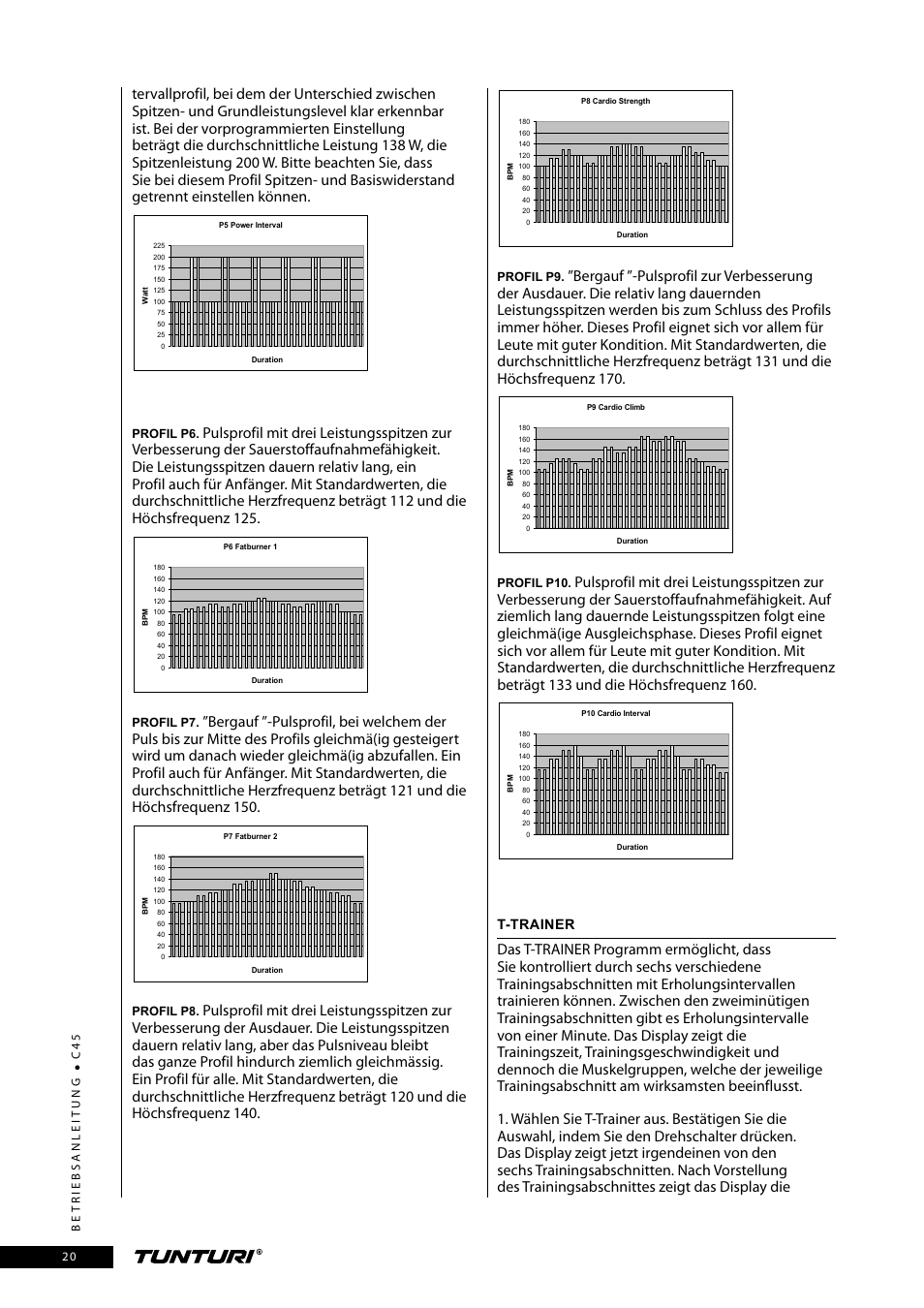 Tunturi C45 User Manual | Page 20 / 96