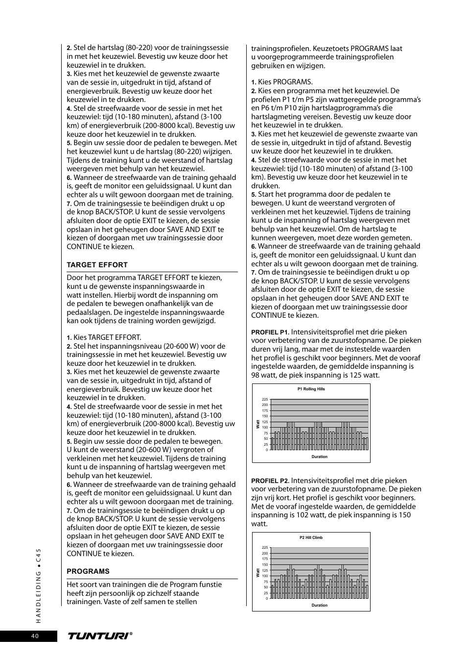 Tunturi C45 User Manual | Page 40 / 96