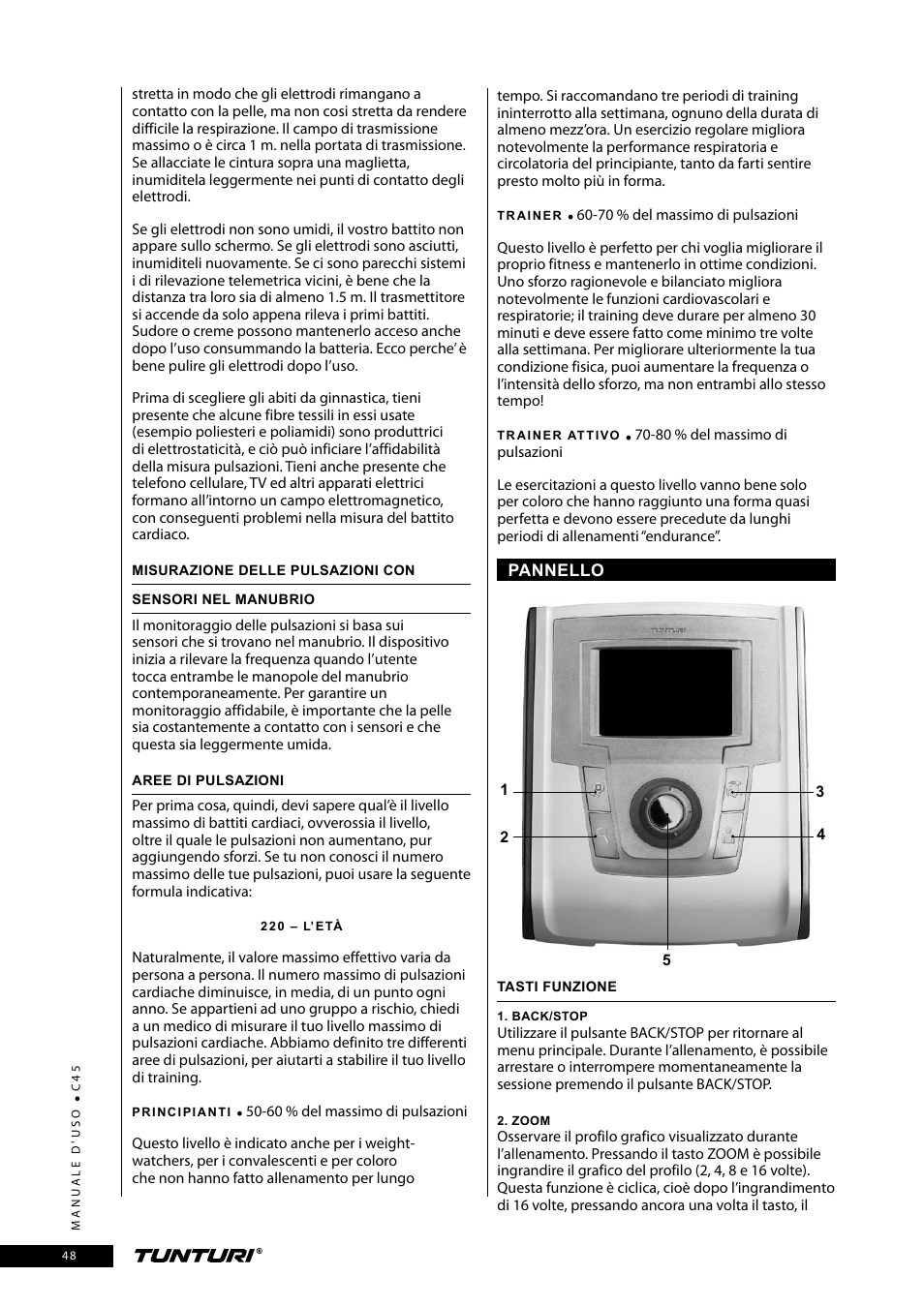 Tunturi C45 User Manual | Page 48 / 96