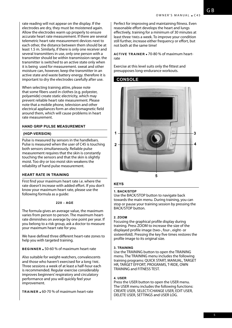 Tunturi C45 User Manual | Page 5 / 96