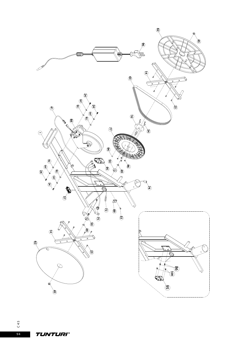 Tunturi C45 User Manual | Page 94 / 96