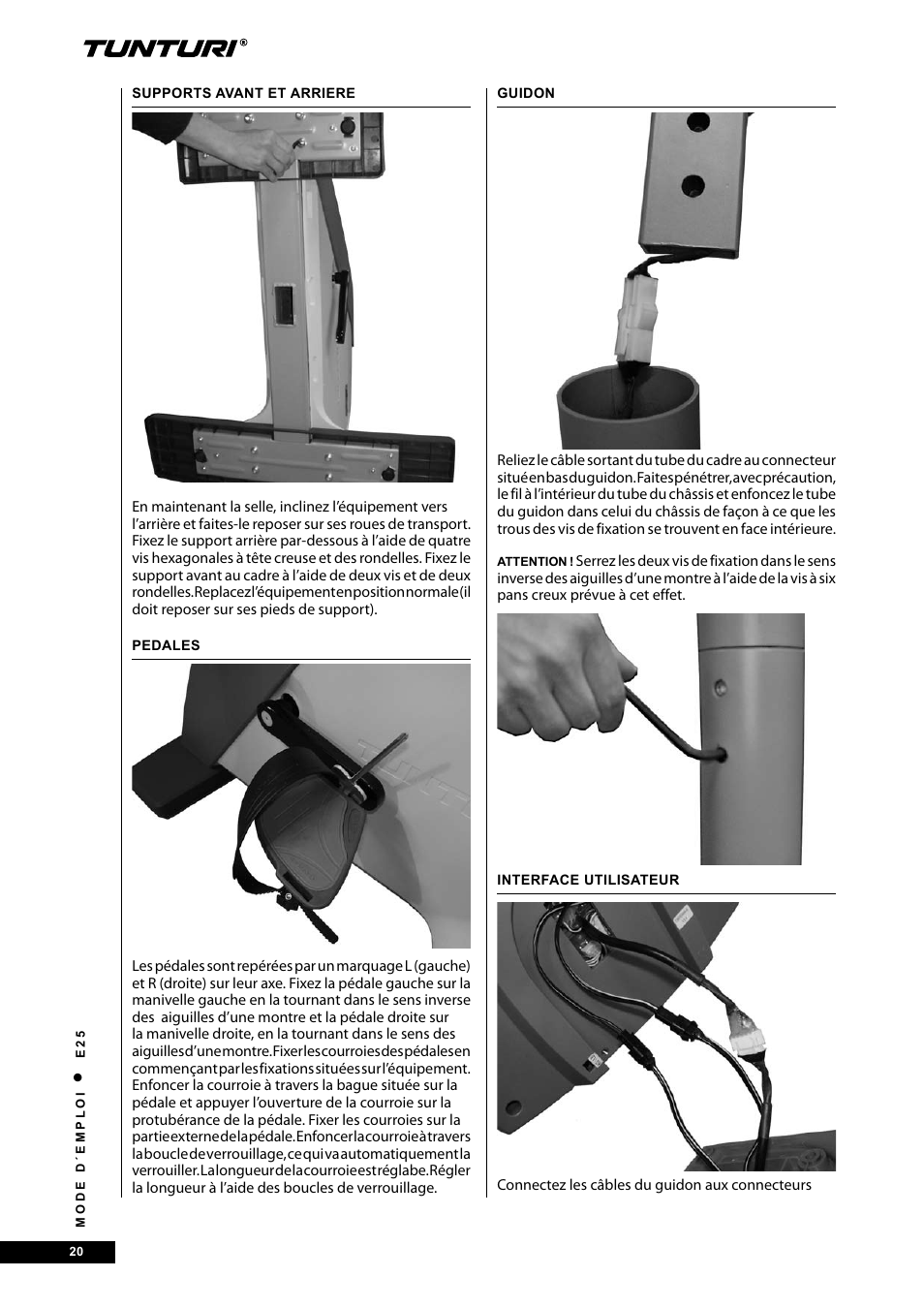 Tunturi E25 User Manual | Page 20 / 68