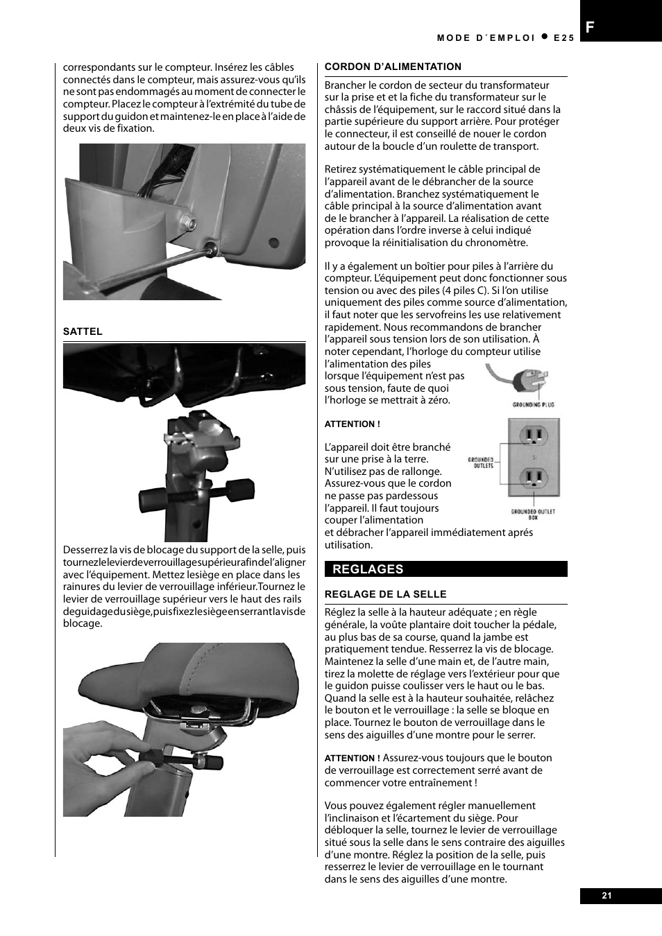 Tunturi E25 User Manual | Page 21 / 68