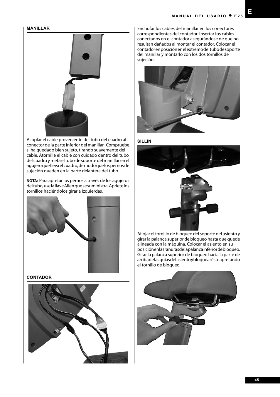 Tunturi E25 User Manual | Page 45 / 68