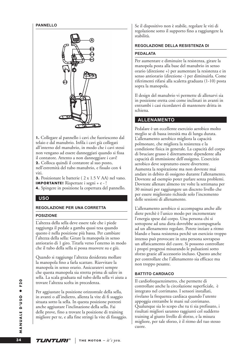 Tunturi F20 User Manual | Page 34 / 61