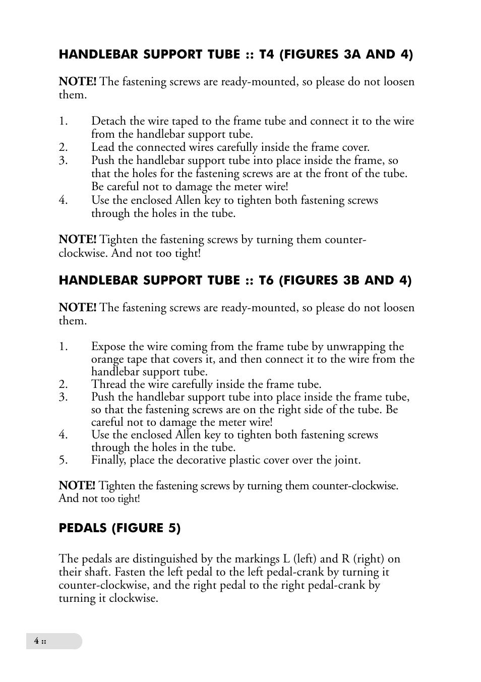 Tunturi Ergometer T6 User Manual | Page 4 / 16