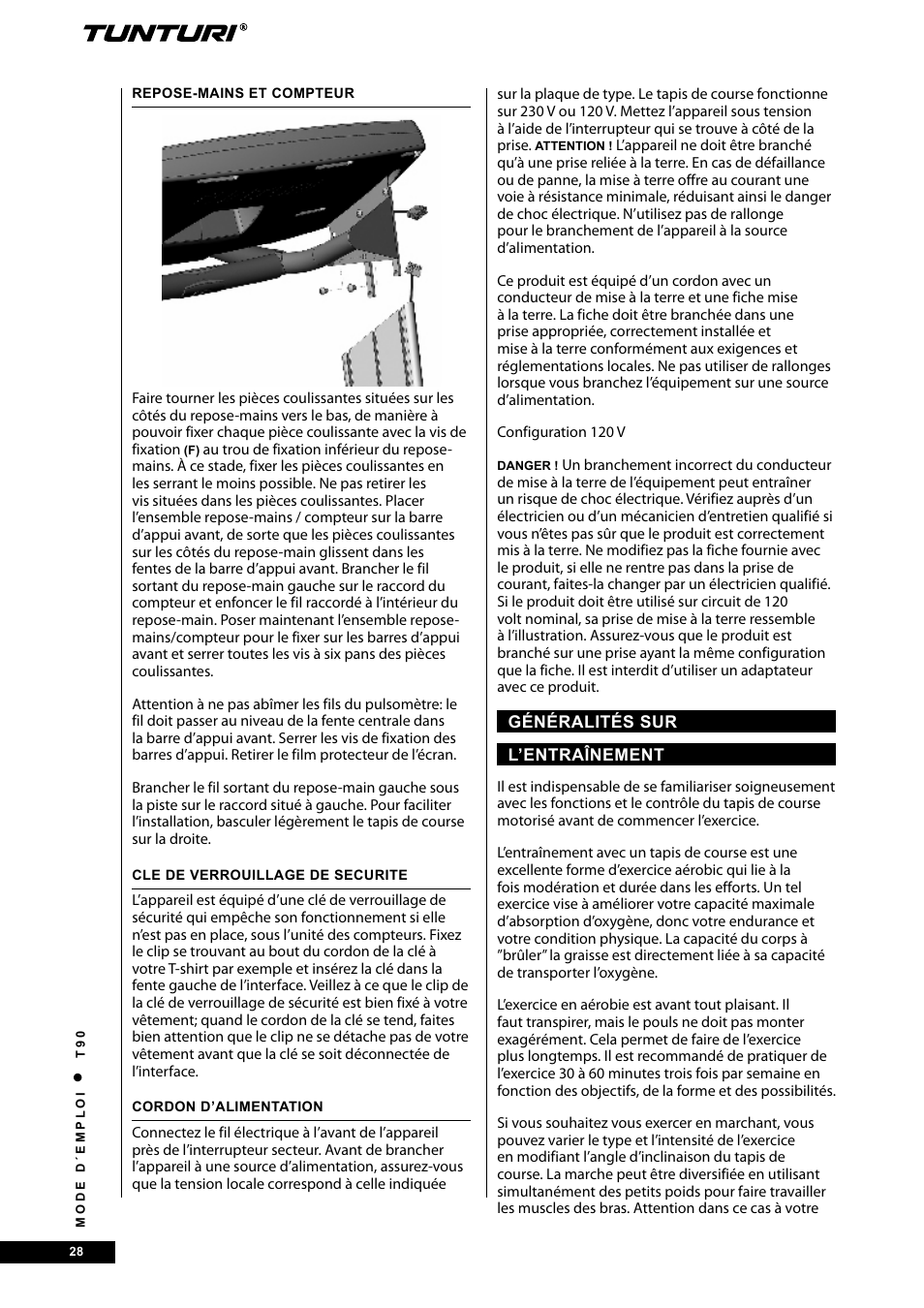 Tunturi T90 Rehab User Manual | Page 28 / 104