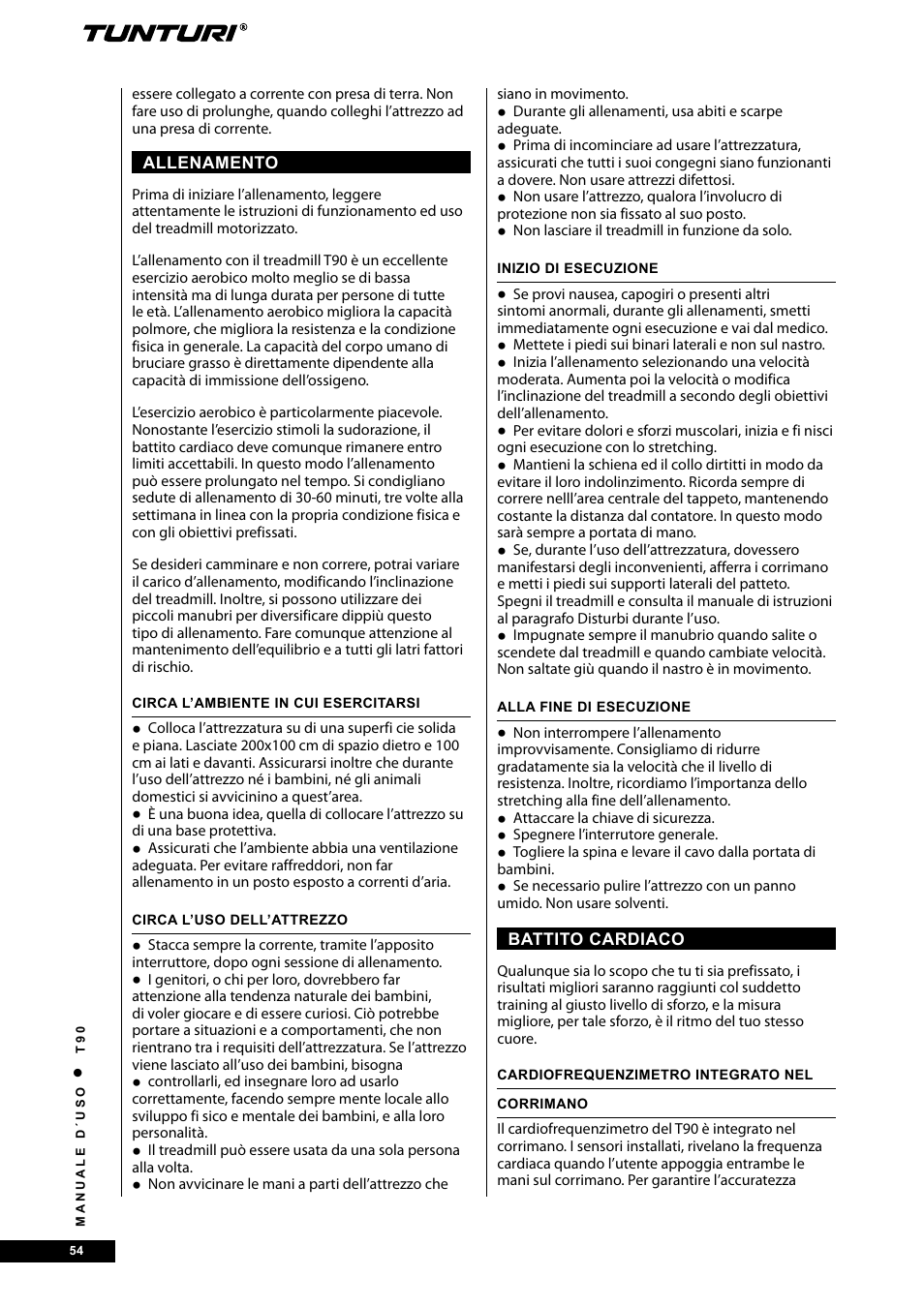 Tunturi T90 Rehab User Manual | Page 54 / 104