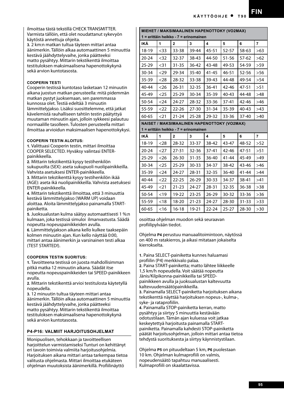 Tunturi T90 Rehab User Manual | Page 95 / 104