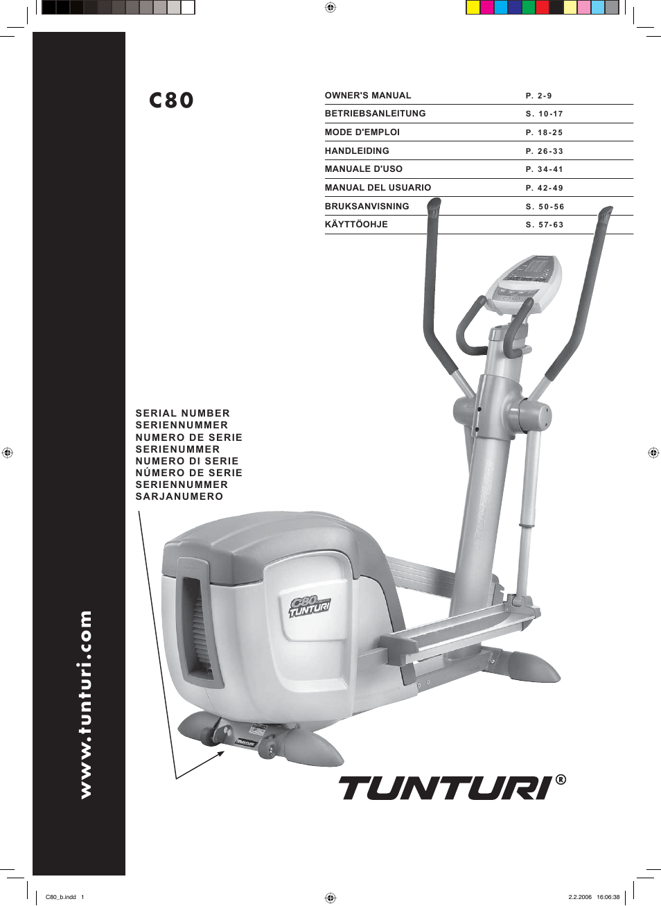 Tunturi C80 User Manual | 70 pages