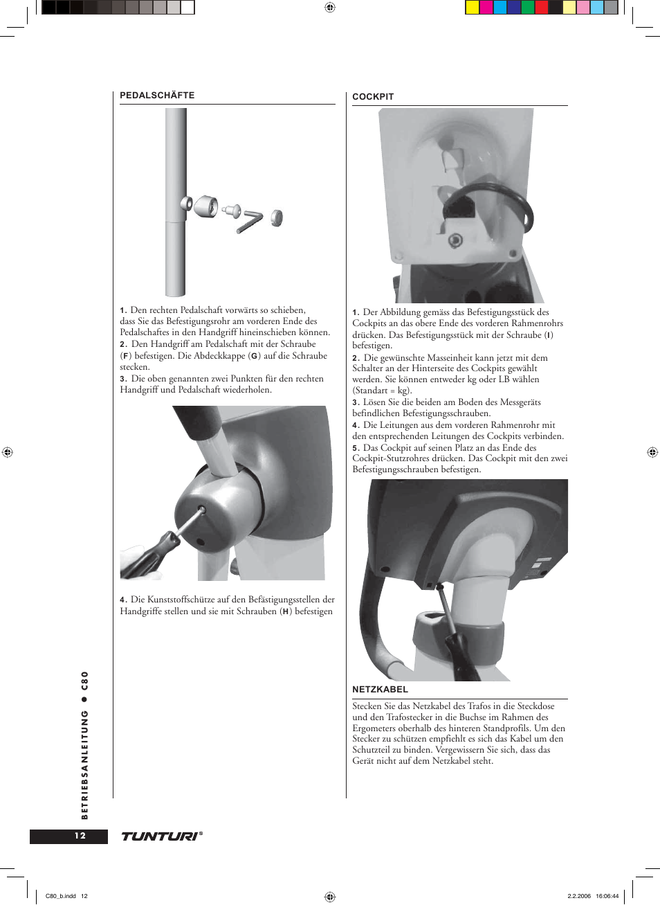 Tunturi C80 User Manual | Page 12 / 70