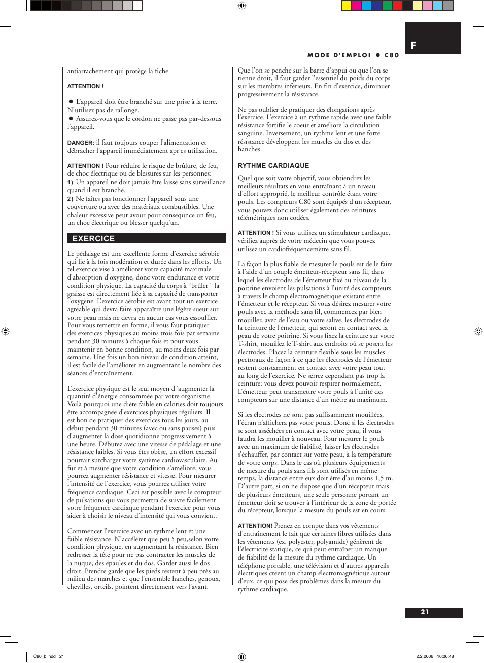 Tunturi C80 User Manual | Page 21 / 70