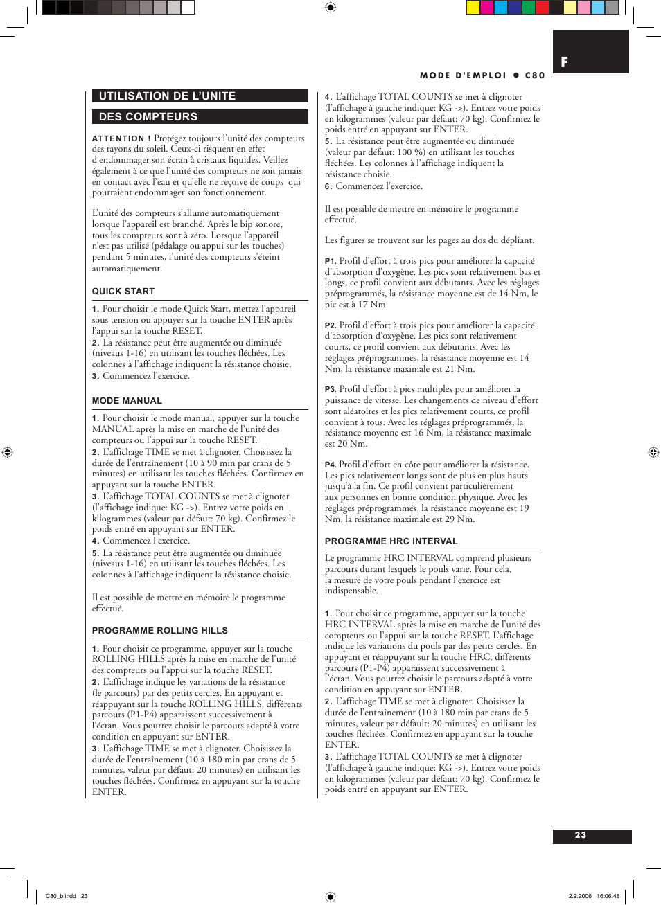 Tunturi C80 User Manual | Page 23 / 70