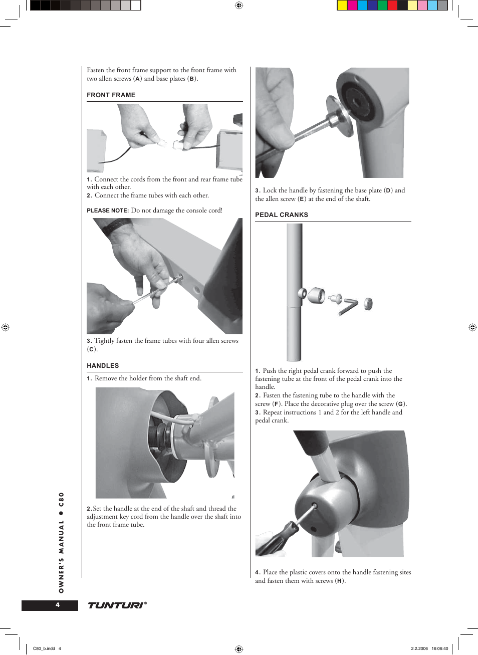 Tunturi C80 User Manual | Page 4 / 70