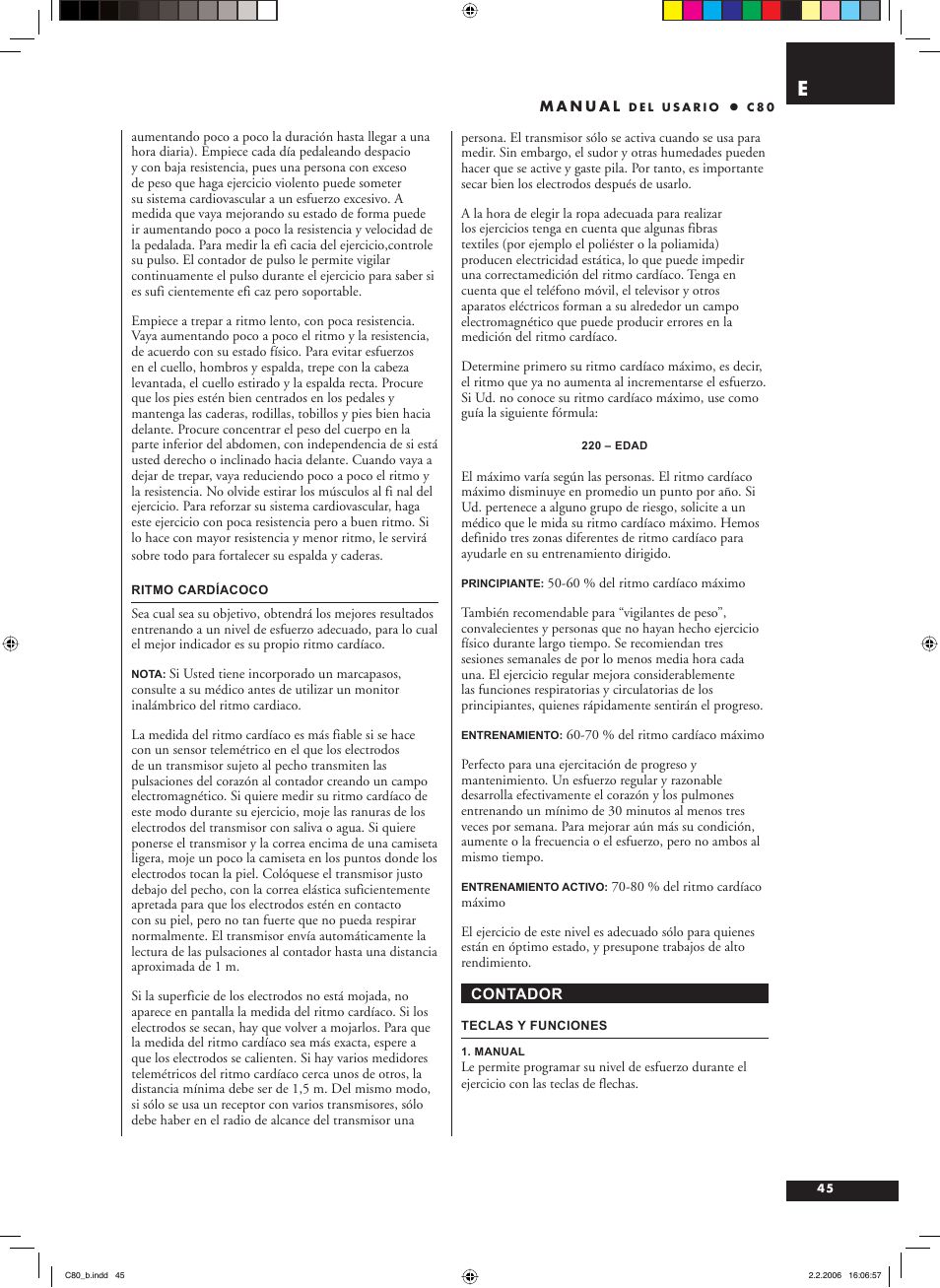 Tunturi C80 User Manual | Page 45 / 70