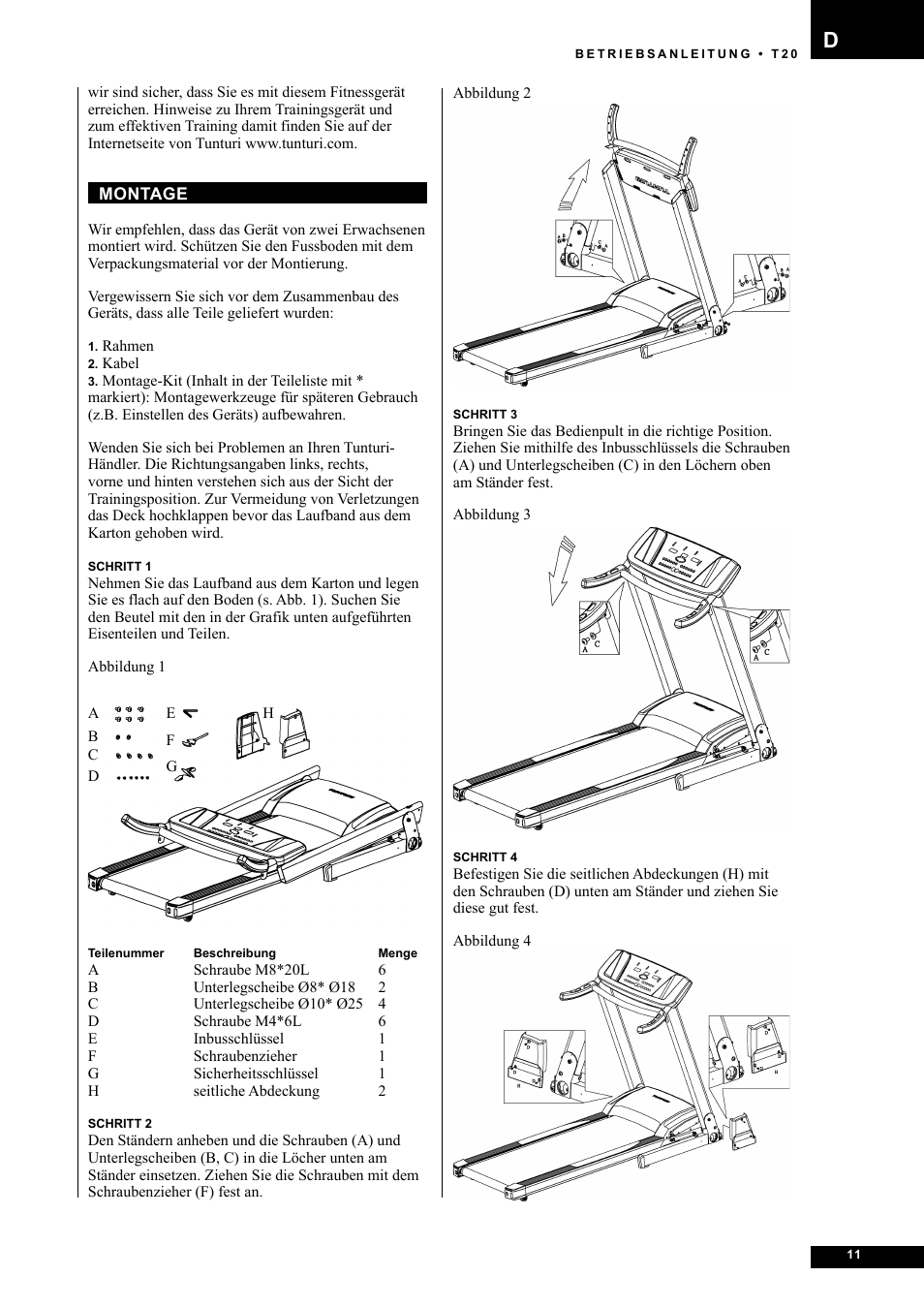 Tunturi T20 User Manual | Page 11 / 76