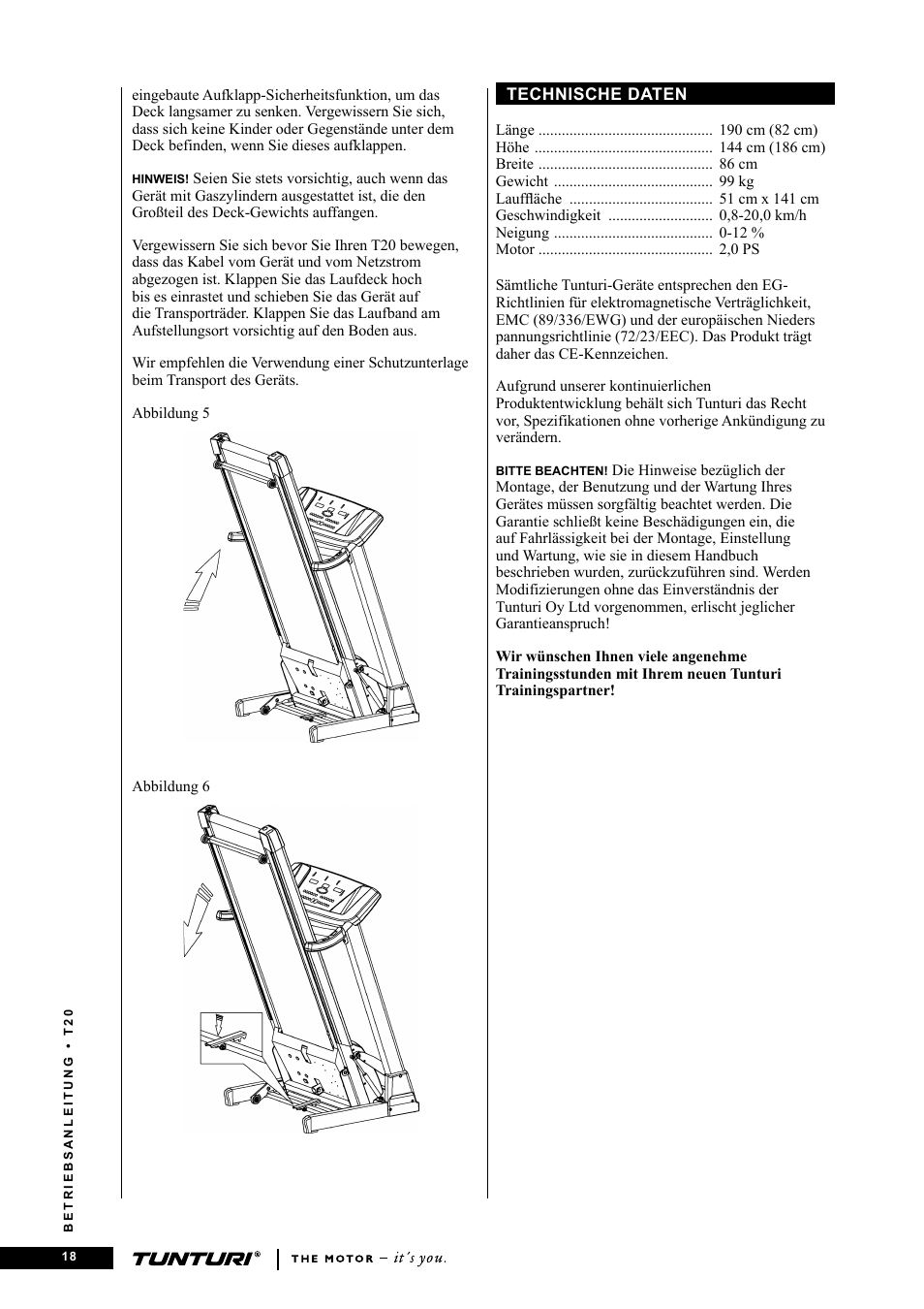 Tunturi T20 User Manual | Page 18 / 76