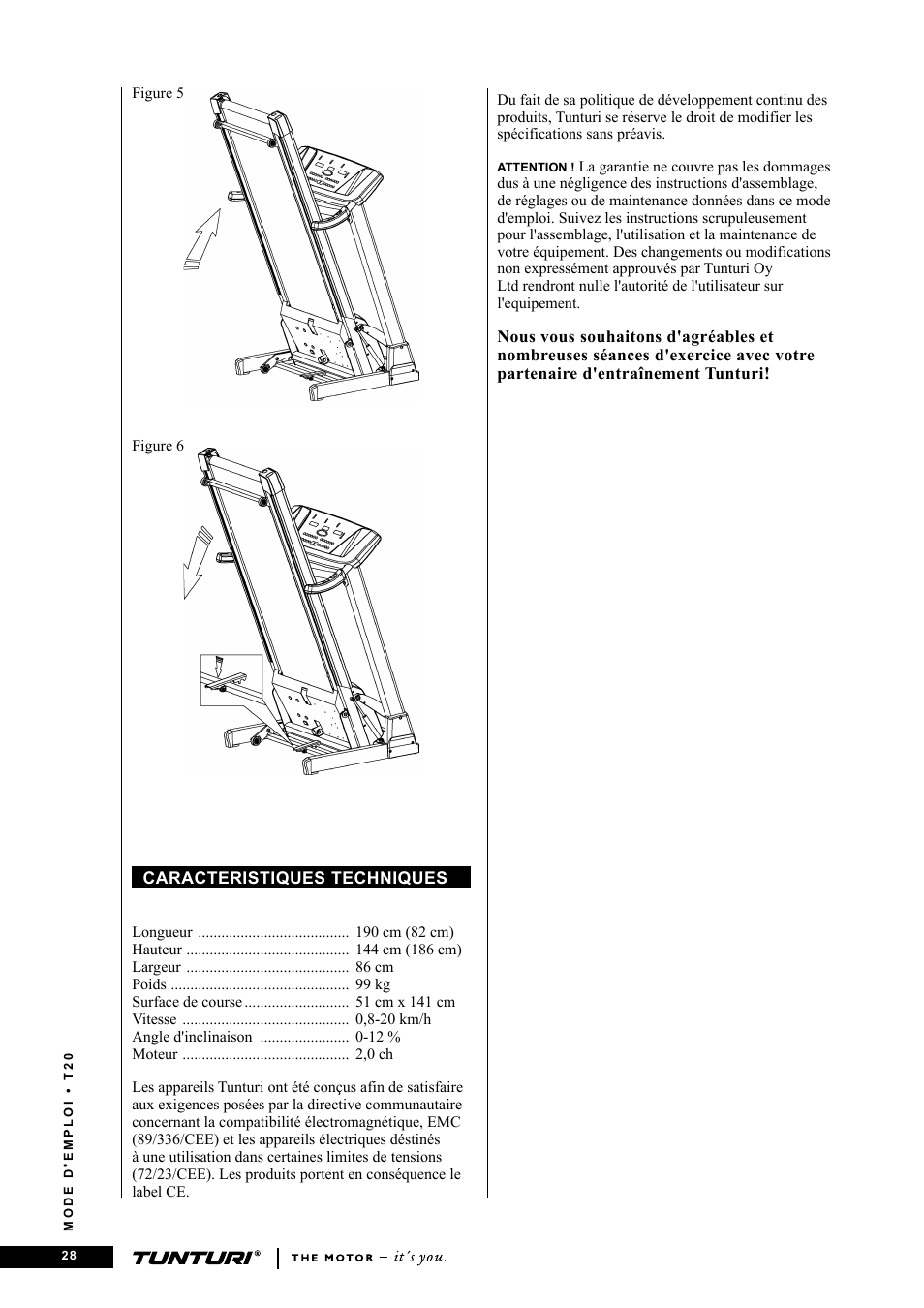 Tunturi T20 User Manual | Page 28 / 76