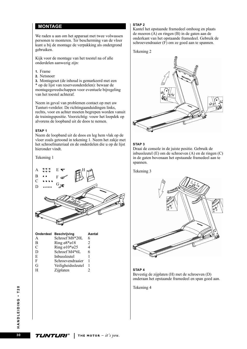 Tunturi T20 User Manual | Page 30 / 76