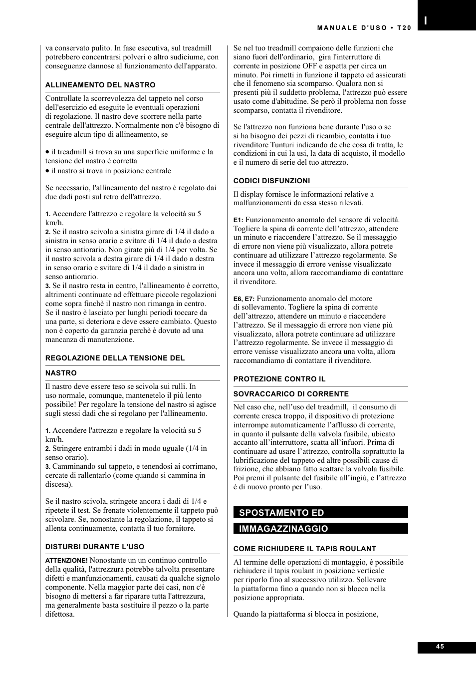 Tunturi T20 User Manual | Page 45 / 76