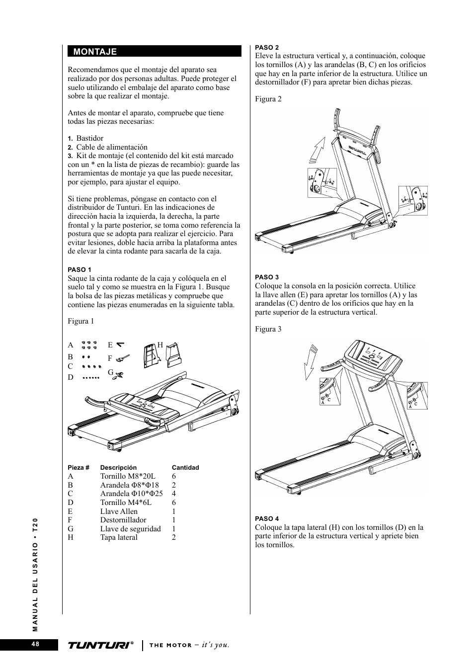 Tunturi T20 User Manual | Page 48 / 76