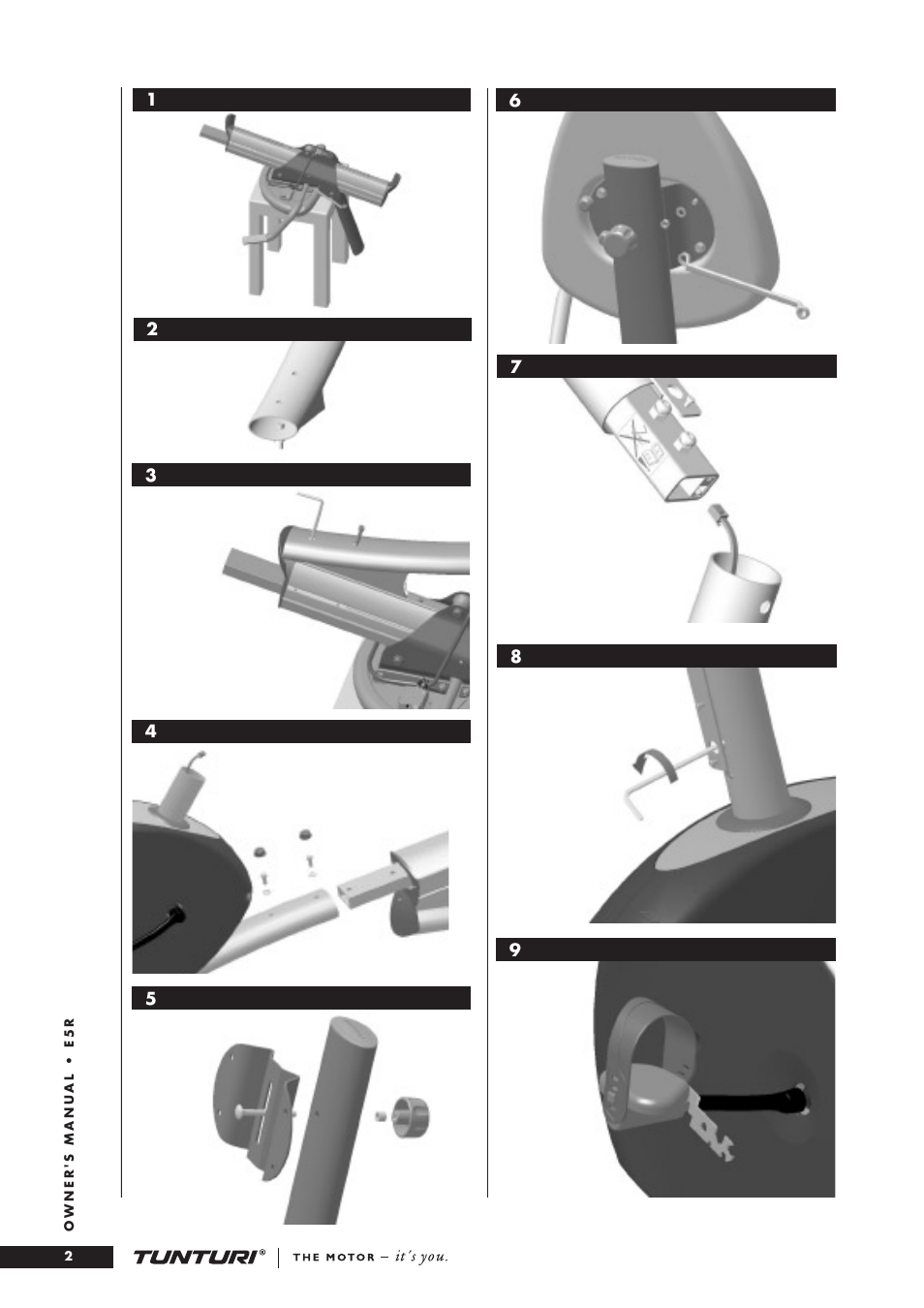 Tunturi E5R User Manual | Page 2 / 13