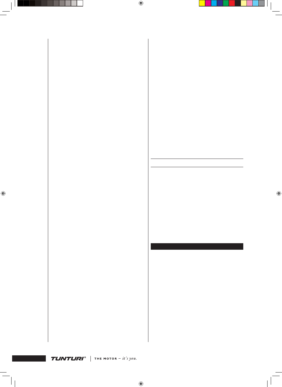 Anmärkingar och varningar, Innehåll | Tunturi T50 User Manual | Page 60 / 84