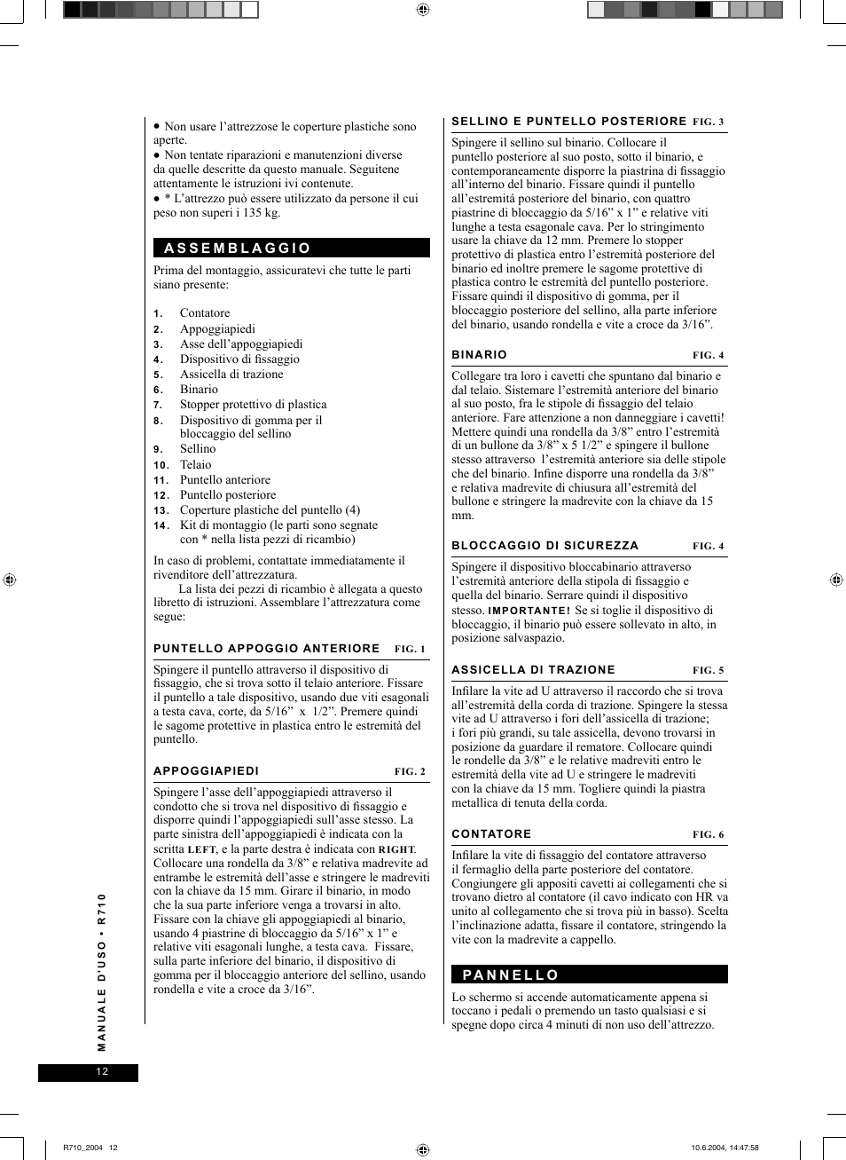 Tunturi R 710 User Manual | Page 12 / 28