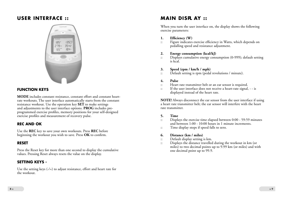 Tunturi E 5 User Manual | Page 5 / 11