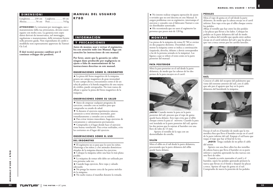 Tunturi R 78O User Manual | Page 12 / 24