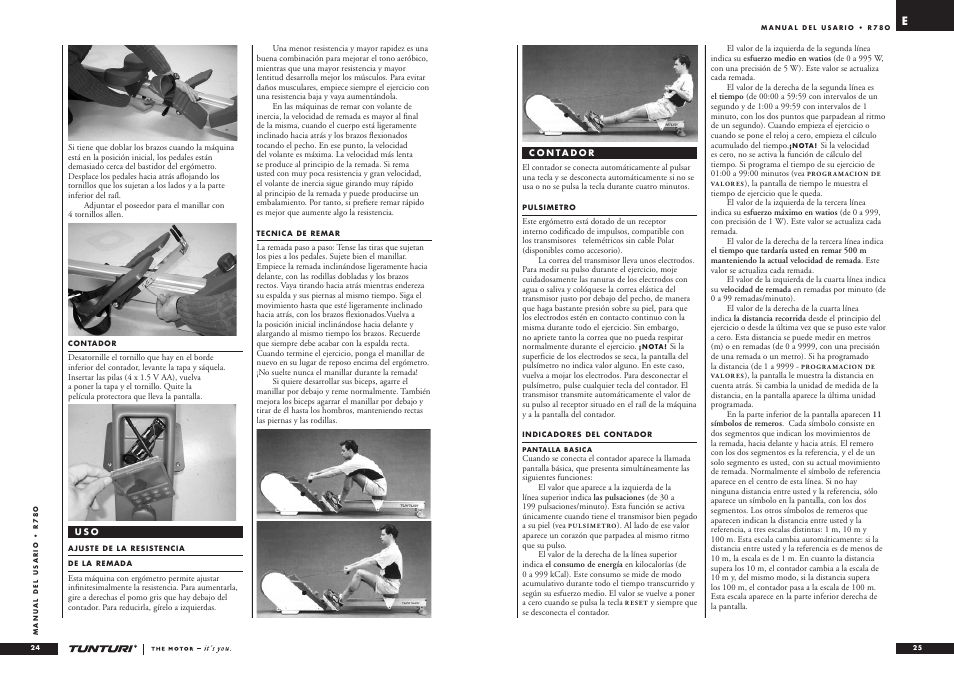 Tunturi R 78O User Manual | Page 13 / 24