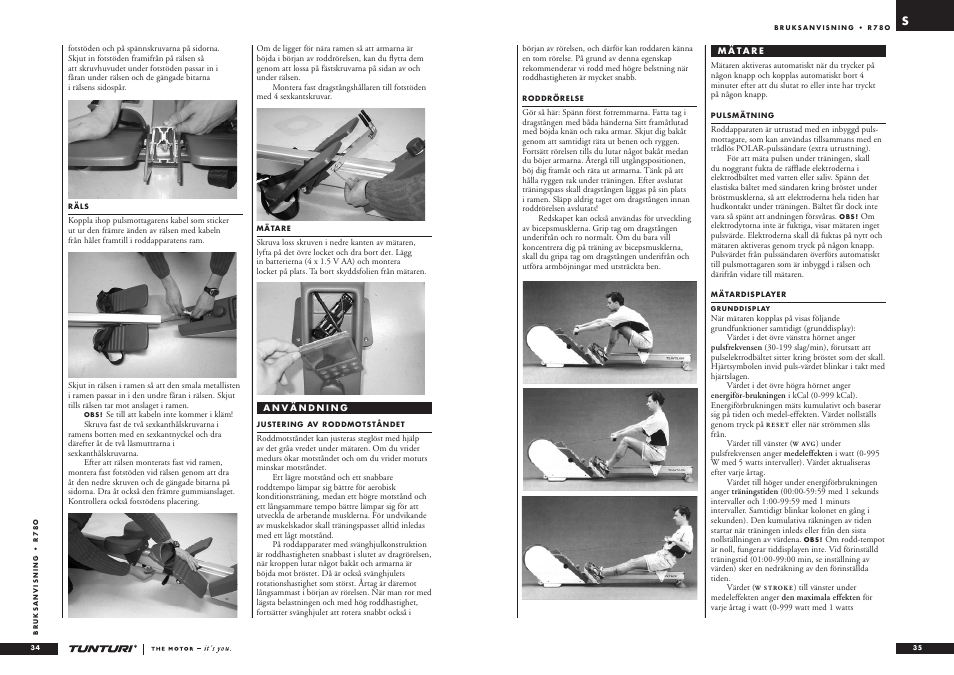 Tunturi R 78O User Manual | Page 18 / 24
