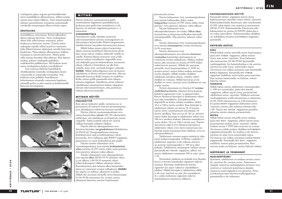Tunturi R 78O User Manual | Page 21 / 24
