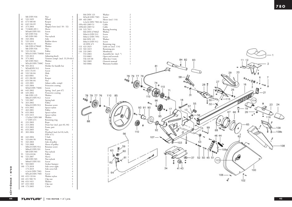 7 8 o | Tunturi R 78O User Manual | Page 23 / 24