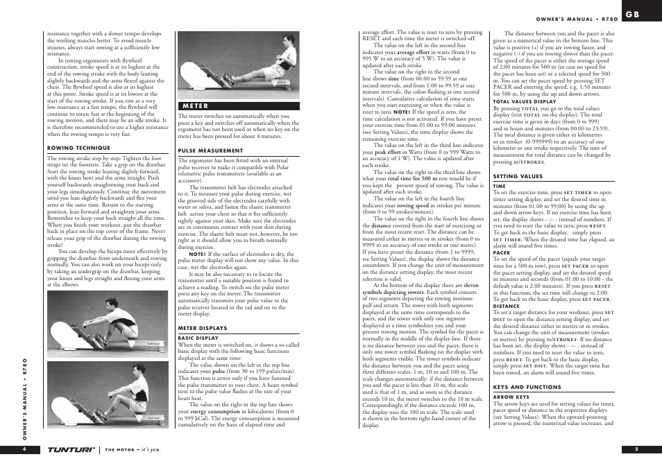 Tunturi R 78O User Manual | Page 3 / 24